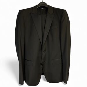 Dolce & Gabbana Men's "Martini" Black Wool Two Button Tuxedo Suit US 36R IT 46.